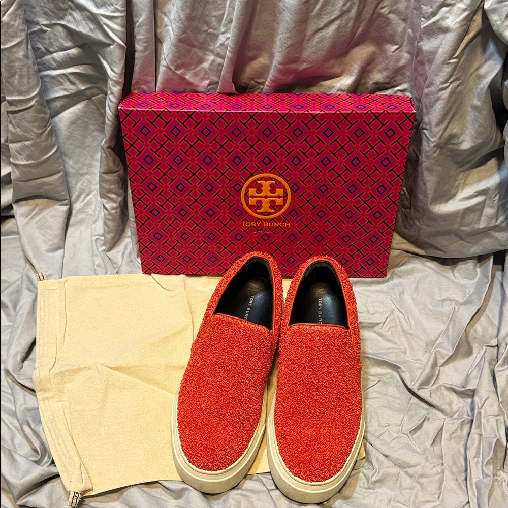 Tory Burch Men's Vibrant Red Loafers